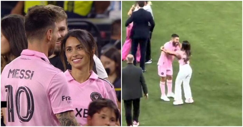 Lionel Messi’s wife Antonela Roccuzzo mistakenly hugs another man