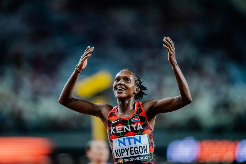Kipyegon reigns supreme claiming the third-world 1500m title in Budapest