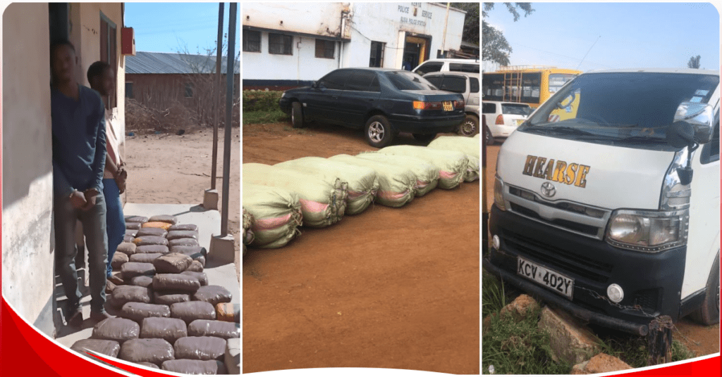 Police recover marijuana consignment from hearse heading to Busia