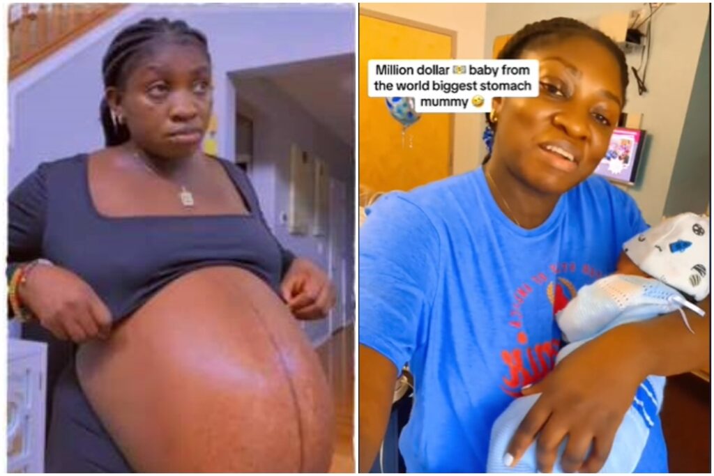 Lady delivers single baby despite believing she would deliver twins