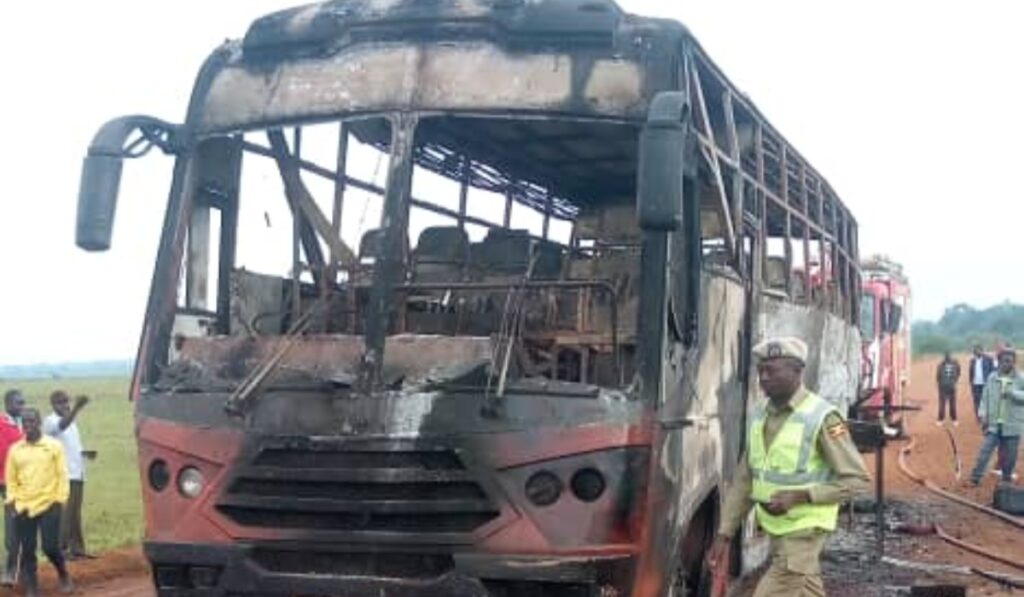 Bus ferrying pupils from music festival razed down by deadly inferno