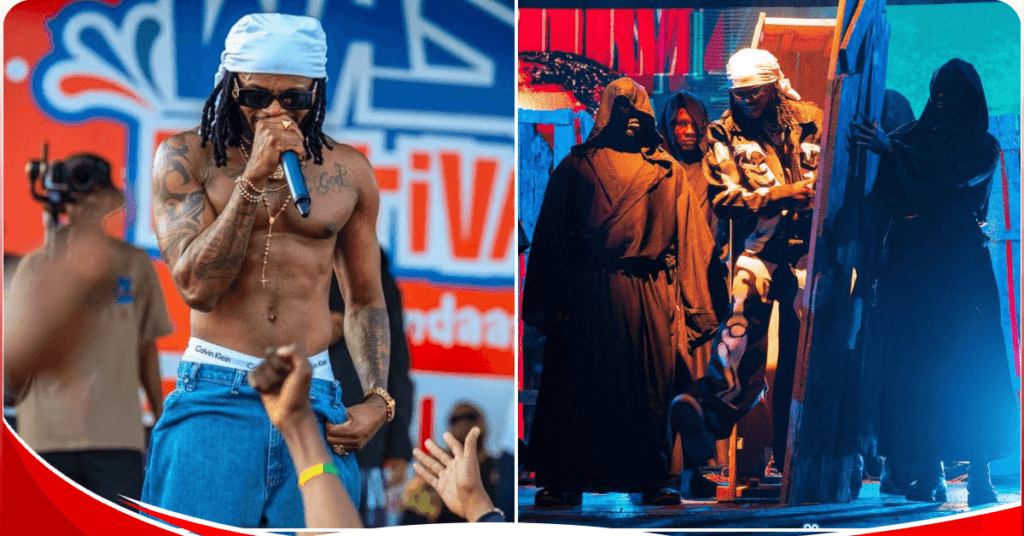 Diamond Platnumz rose from the coffin on stage