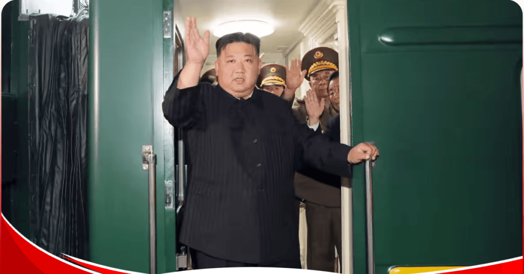 North Korea’s Kim Jong Un enters Russia in an armoured train ahead of talks with Putin