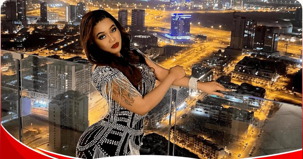 Socialite Vera Sidika says she sees her kids daily even while on tours