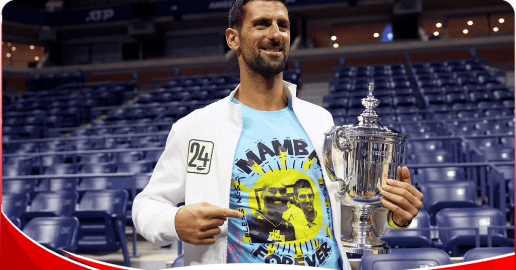 Djokovic honours Kobe Bryant after setting grand slam record