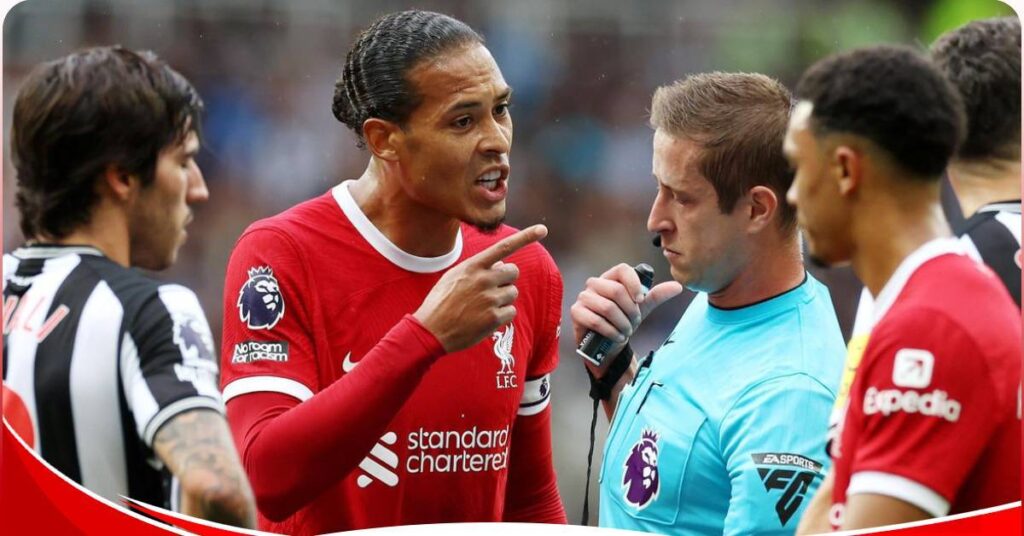 Virgil van Dijk banned and fined for insulting referee