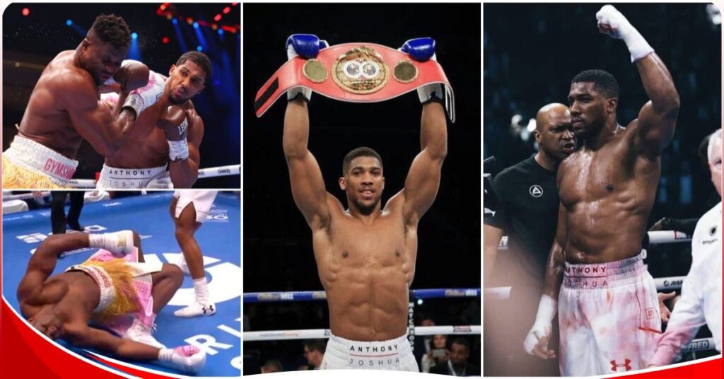 Anthony Joshua delivers heavy punches knocking out Francis Ngannou