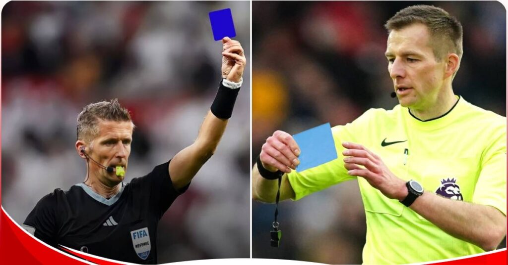 The introduction of the blue card has left football fans upset