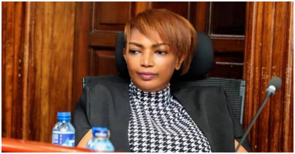 Senator Karen Nyamu under fire for using wrong side of the road