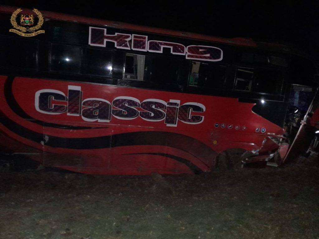 15 People perish in a fatal accident at Twin Bridge ALONG NAKURU-ELDORET Highway. Photo:  [NPS ~X]