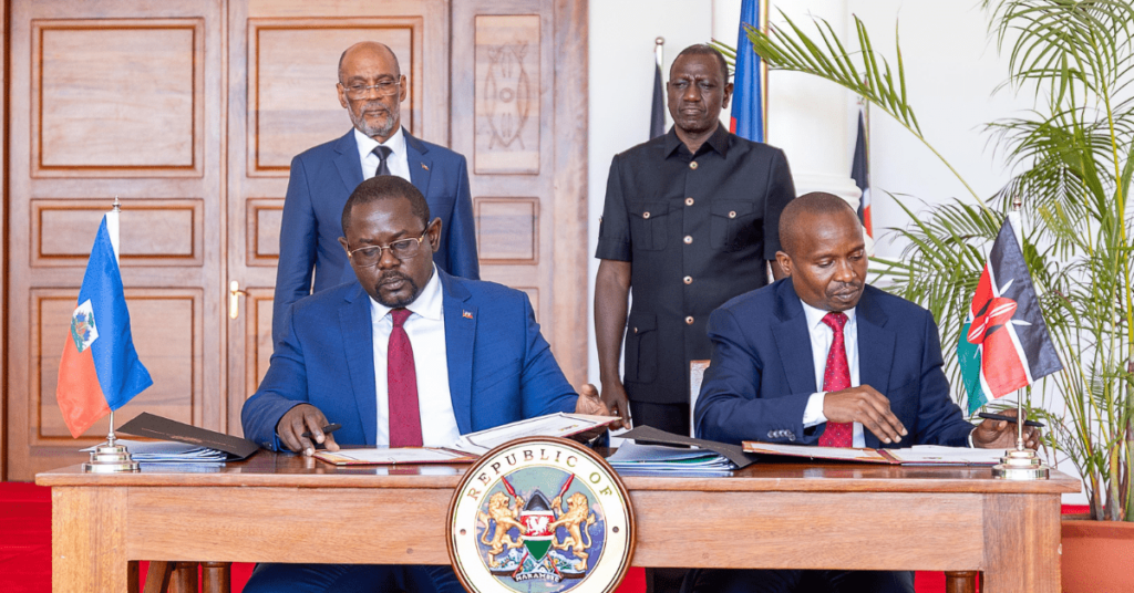 Kenya signs agreement with Haiti on deployment of 1000 police officers