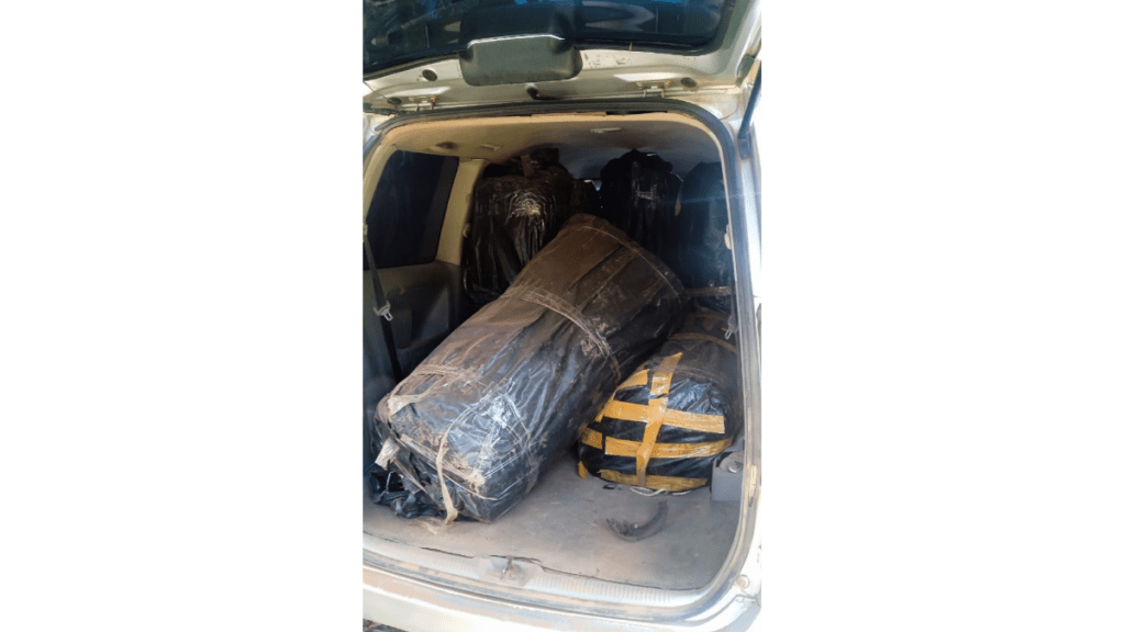 Police seize 6 sacks of bhang stashed in Toyota Voxy boot in Busia