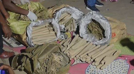 Police seize 12 sacks of bhang that were being transported on 5 motorbikes in Migori