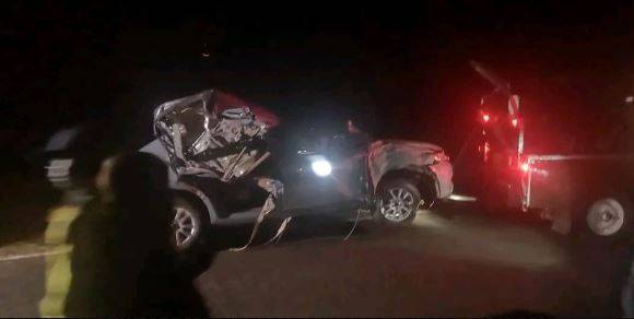 Wreckage of the World Marathon Record Holder Kelvin Kiptum's car after an accident on Eldoret-Eldama Ravine Road. Photo: Courtesy