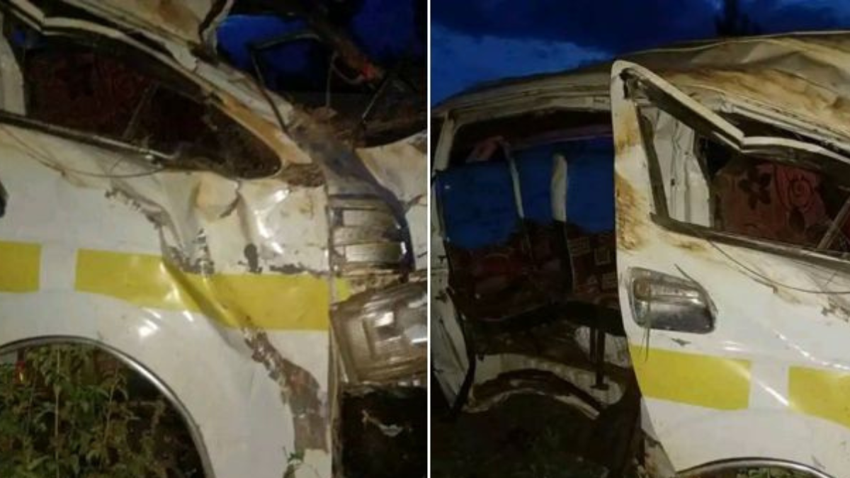 12 people die after matatu collides with a pickup  at Nithi Bridge