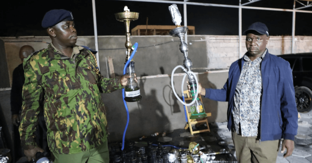 9 arrested, 78 shisha bongs seized during crackdown on Shisha smoking in Nairobi