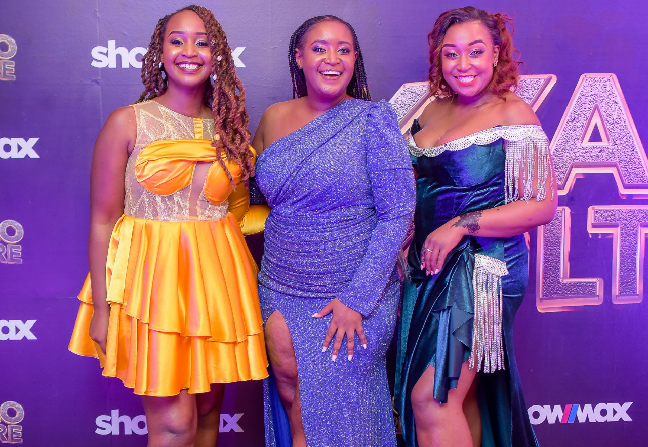 Kyallo Kulture sisters Gloria, Mercy and Betty during Season 2 screening at Radisson Blu. Photo: Nairobi News 