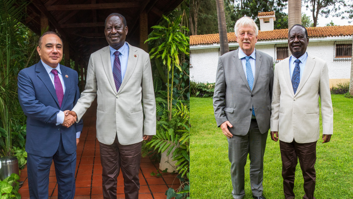 Raila meets Netherlands and Egypt ambassadors over his bid for AUC job