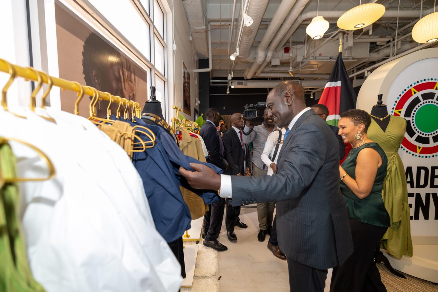 President William Ruto after opening Vivo fashion stores in Atlanta on May 21, 2024. Photo/PCS