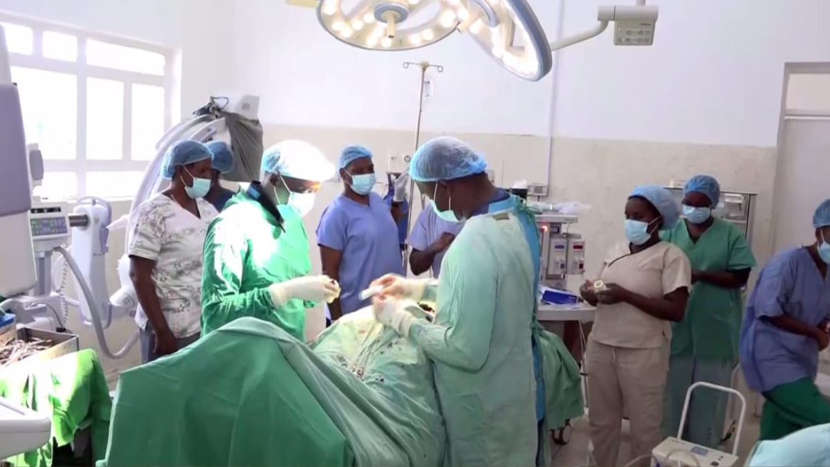 Doctors at J.M. Kariuki County Referral Hospital in Olkalou perform first spinal surgery. PHOTO/TV47