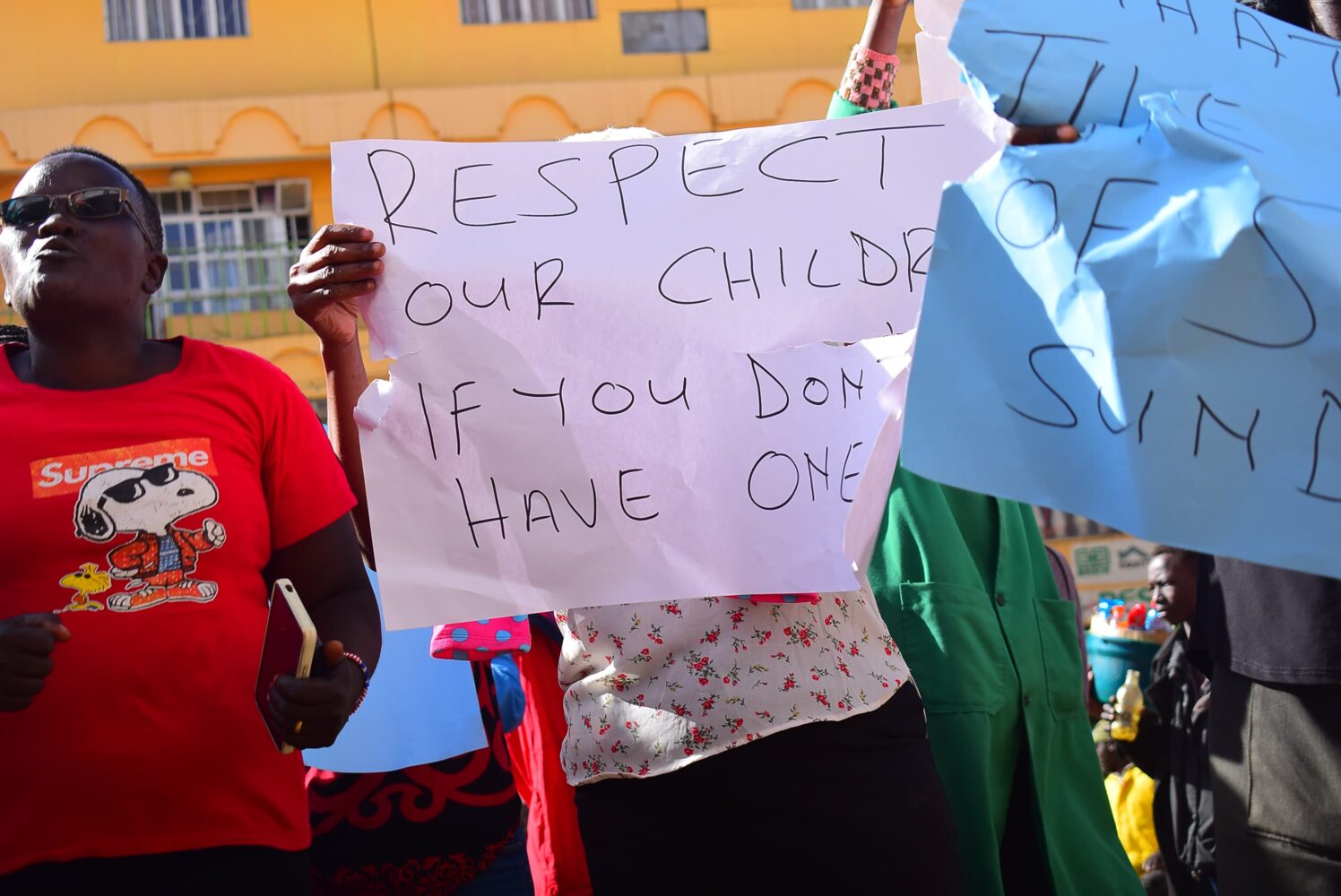 Nyahururu residents protest over the killing of a 17-year-old boy on May 14, 2024. Photo/TV47