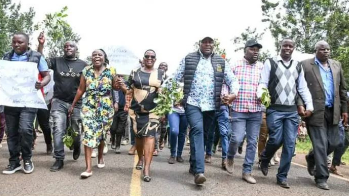 Muguka farmers Protest against trade ban in Mombasa and Kilifi. Photo/Courtesy