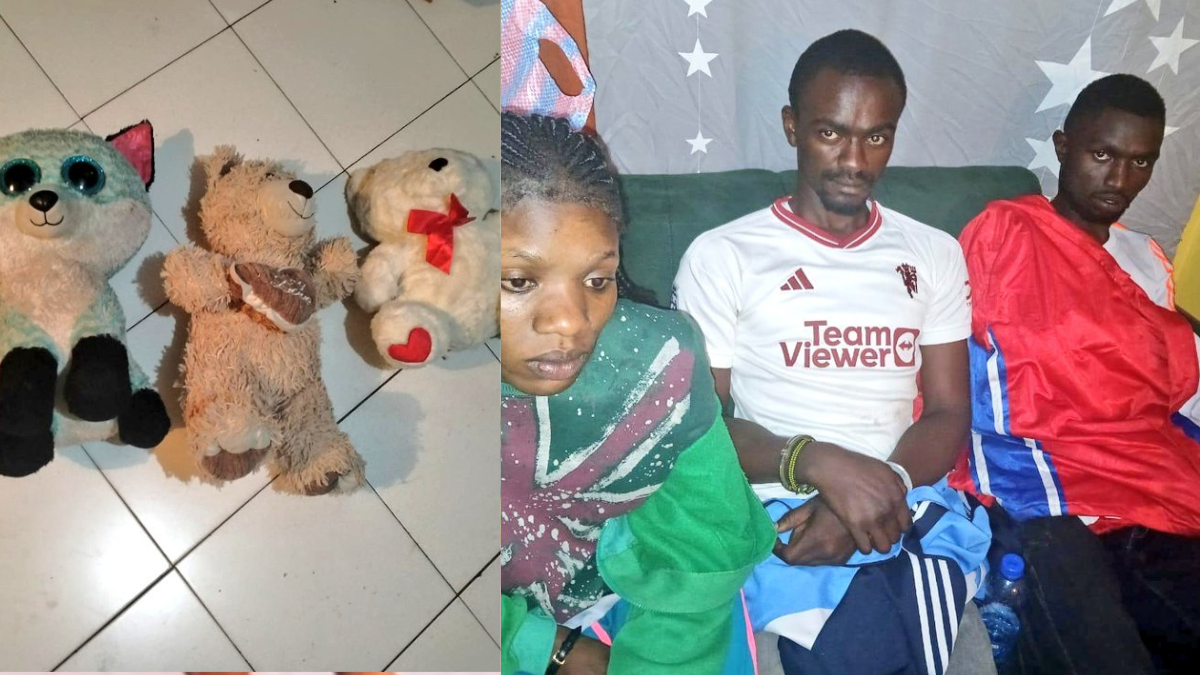 Nairobi: 3 suspects arrested with 298 pellets of cocaine concealed in 3 teddy bears