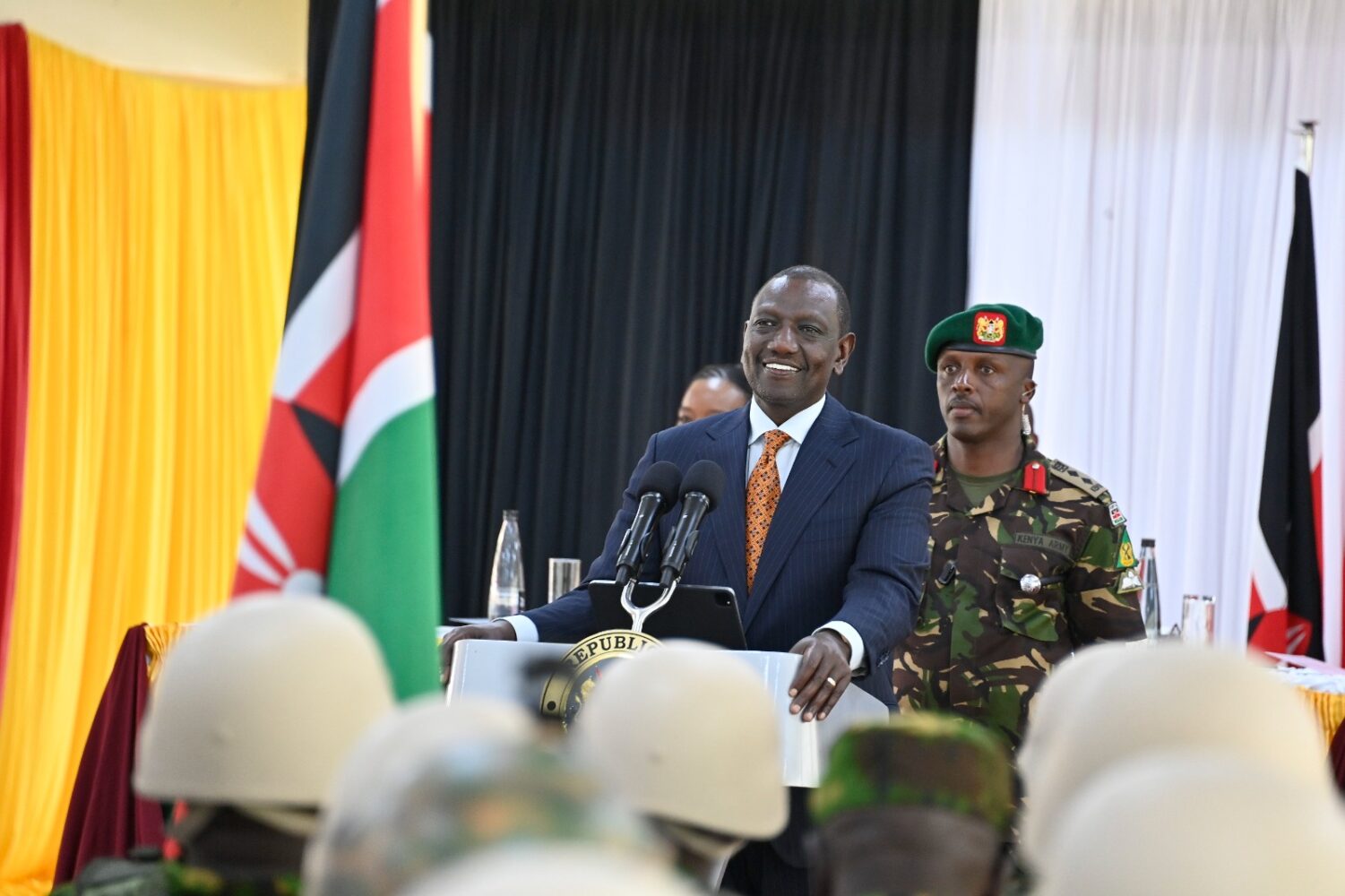 President William Ruto speaking during a press briefing at State House Nairobi on June 26, 2024. Photo/TV47