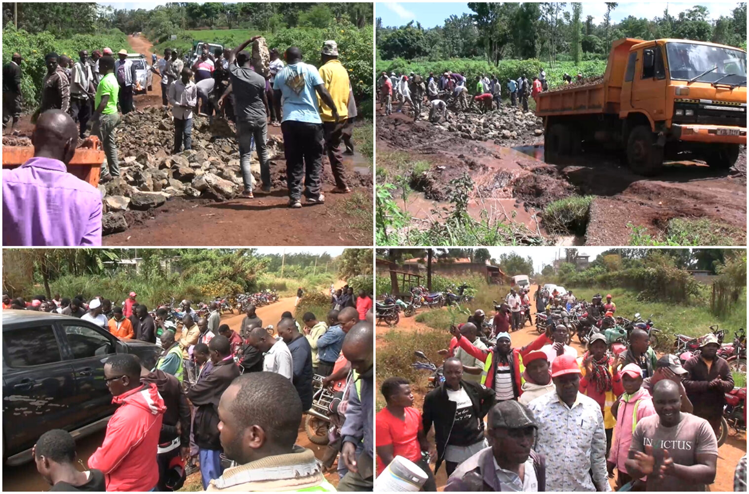 Irate residents block Kutus-Kimbimbi-Togonye Road protesting re-allocation of funds meant for its tarmacking