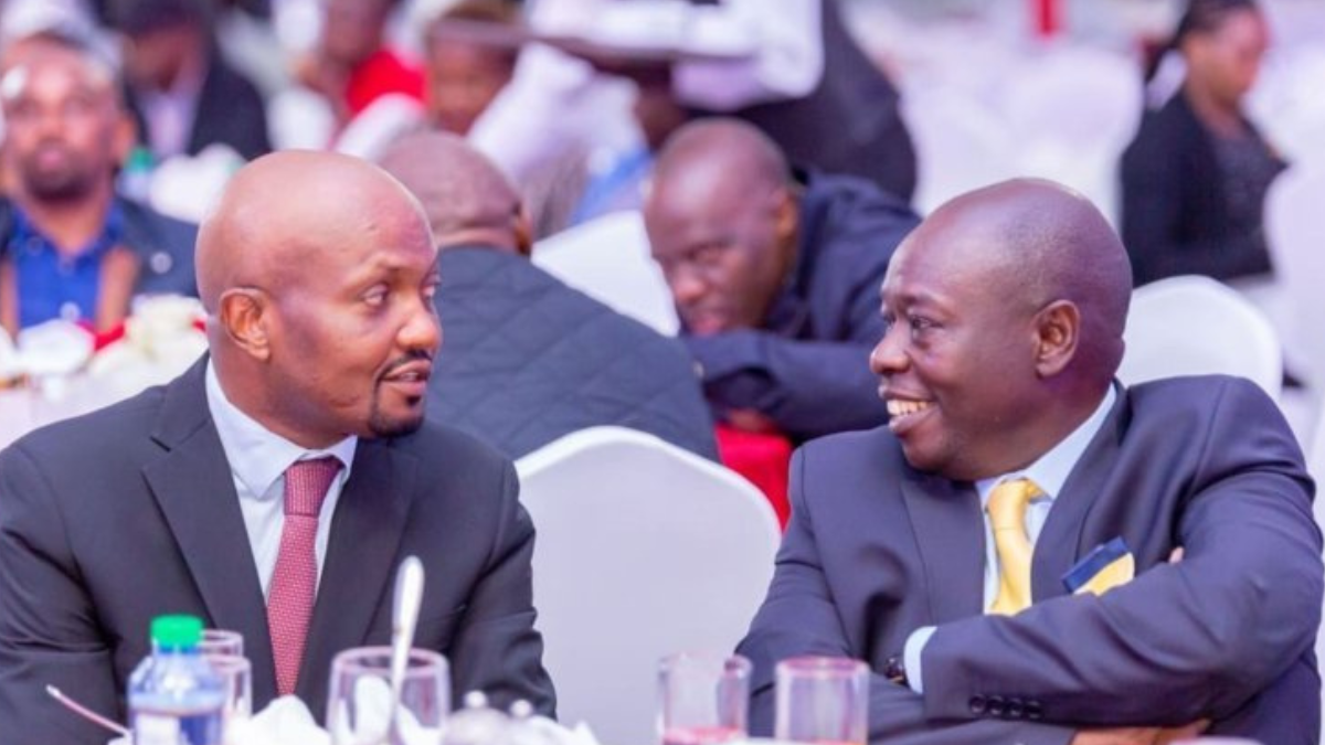 CS Moses Kuria (left) with DP Rigathi Gachagua (right) during a past event. Photo/PCS