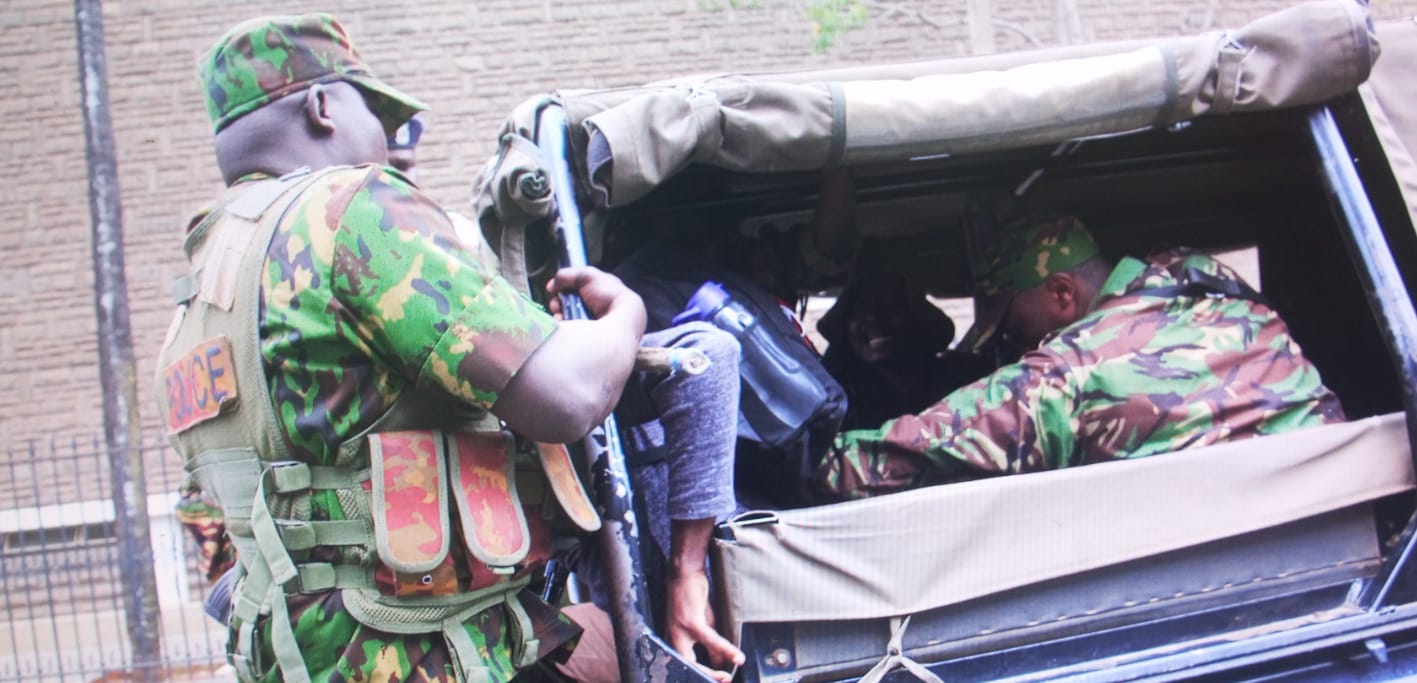 Police arrest citizens during protests in Nairobi on June 18, 2034. Photo/TV47