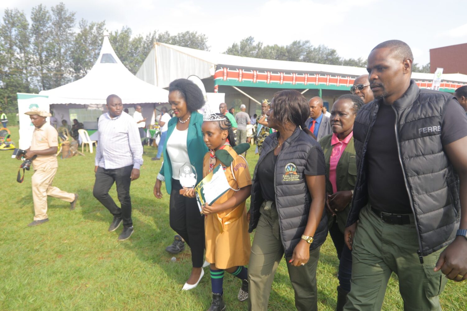 10-year-old Kenyan girl crowned to spearhead scouts’ climate action agenda. Photo/TV47