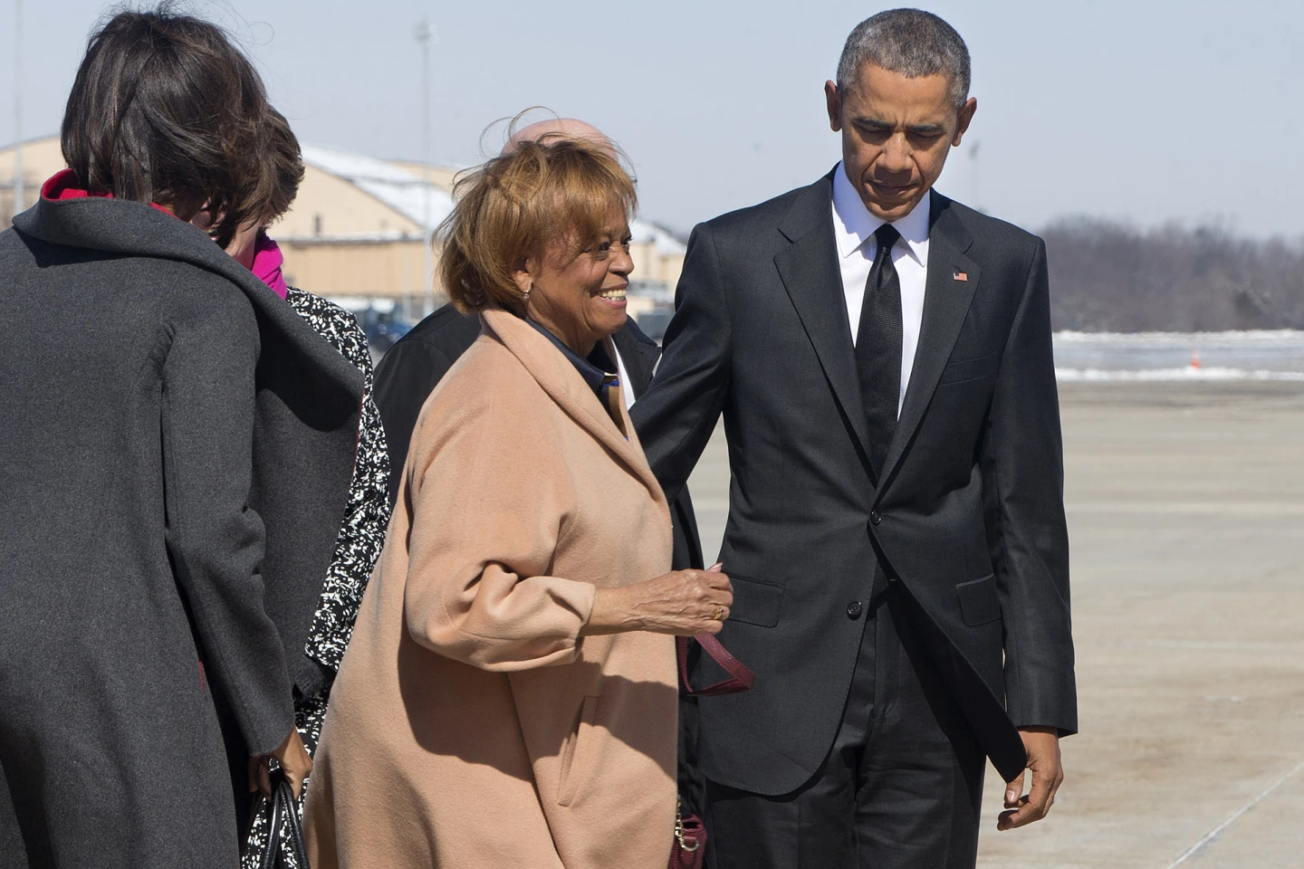 Marian Robinson with the Obamas