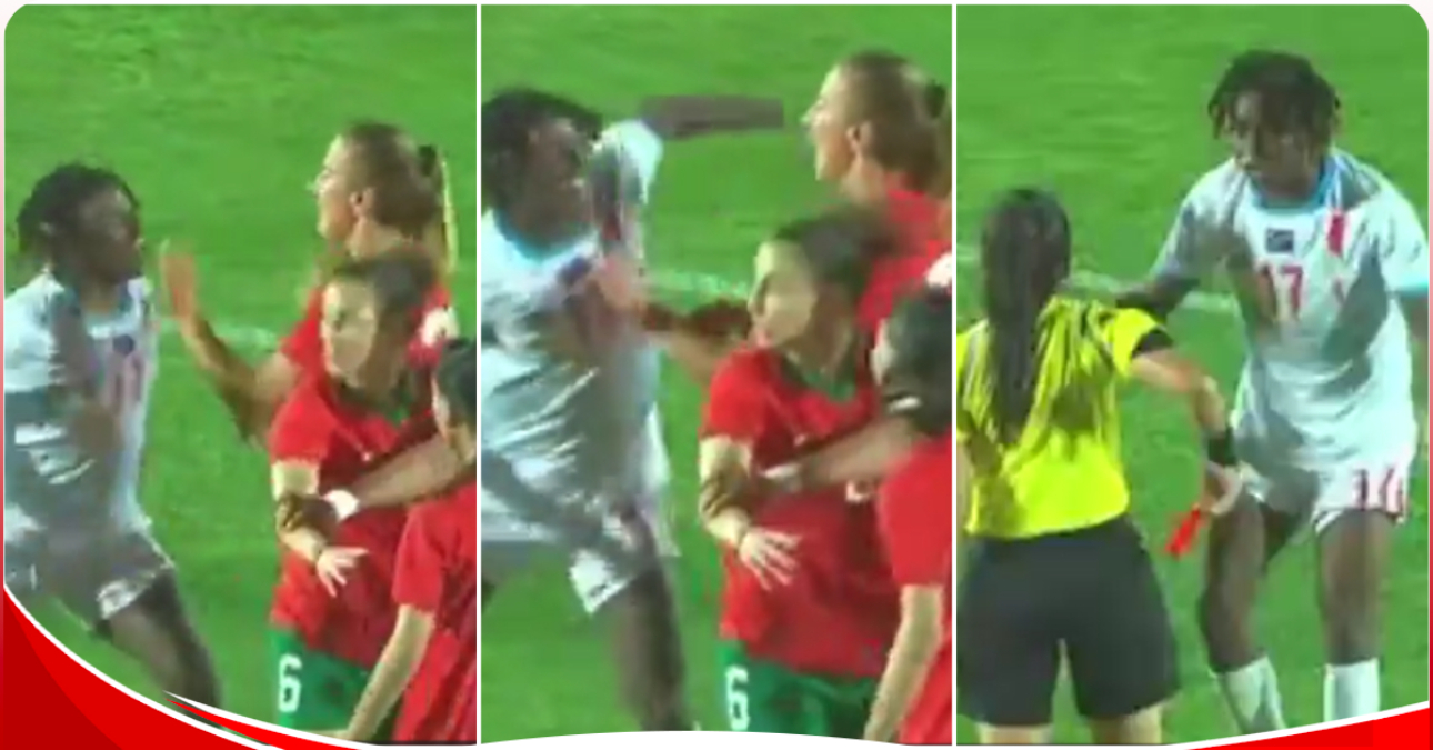 DR Congo player angers fans after punching Moroccan opponent