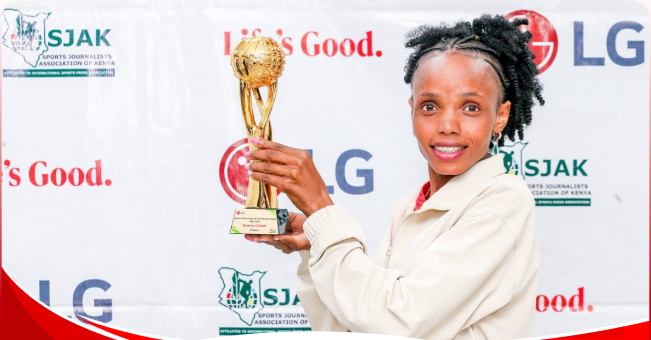 Beatrice Chebet wins SJAK Sports Personality award for the third time