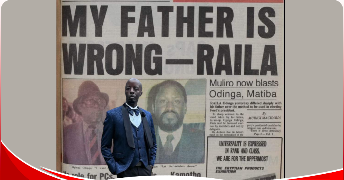 Like Father like son; Raila Jnr, Raila Snr, and Jaramogi disagree