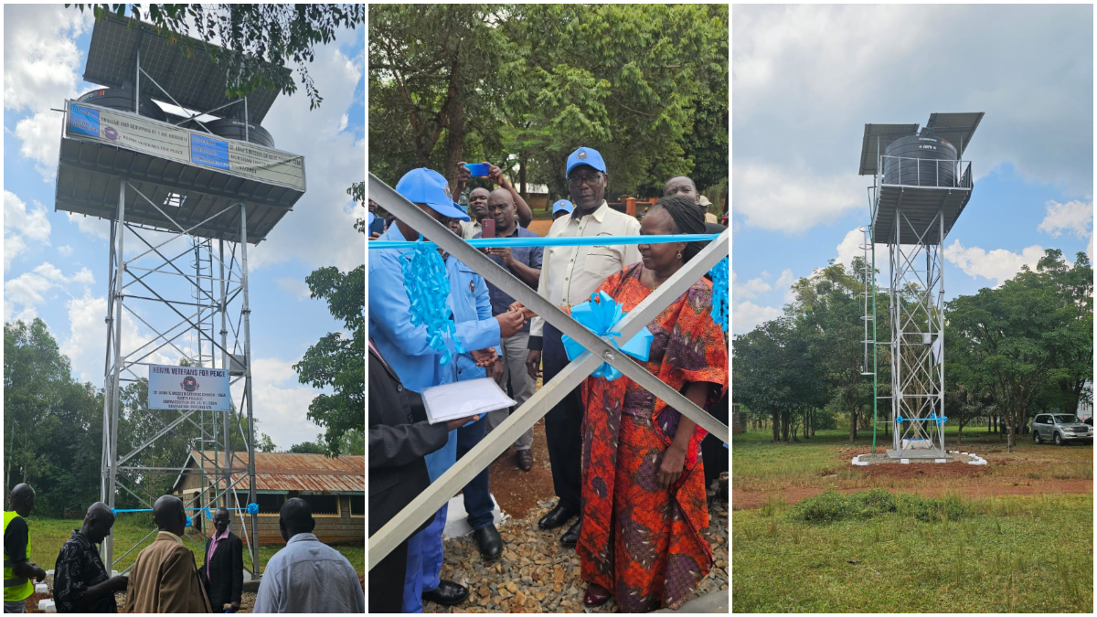 Joy for Ugenya residents as former KDF soldiers drill borehole for clean water