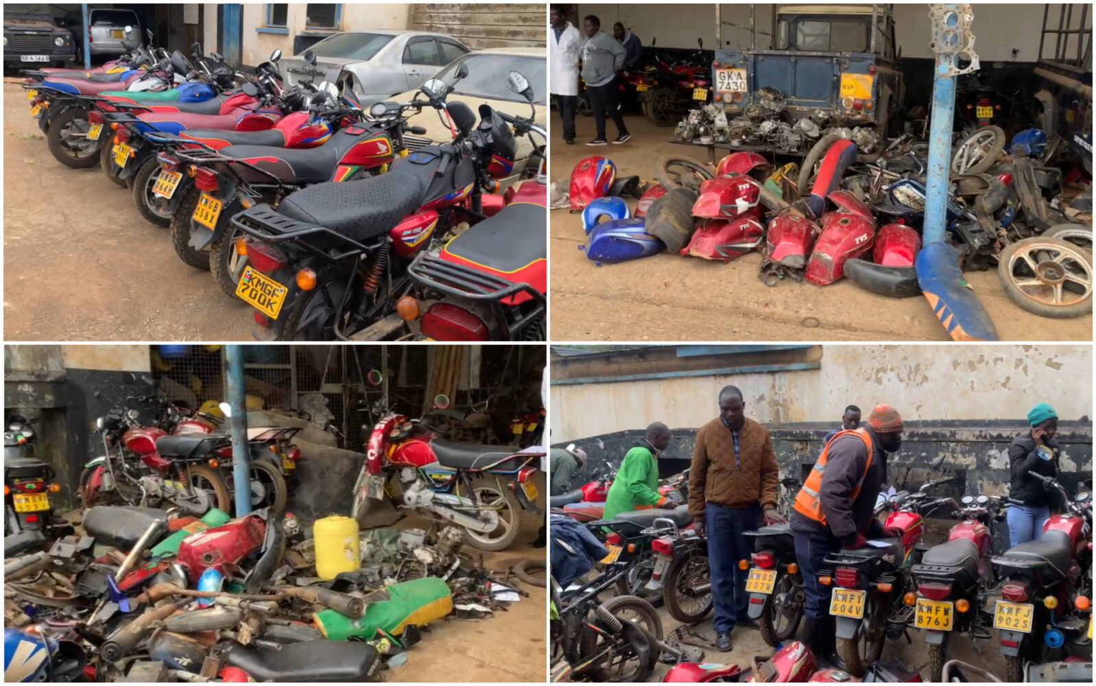 Eldoret: Over 50 stolen motorbikes impounded, 6 suspects arrested as police unearth syndicate
