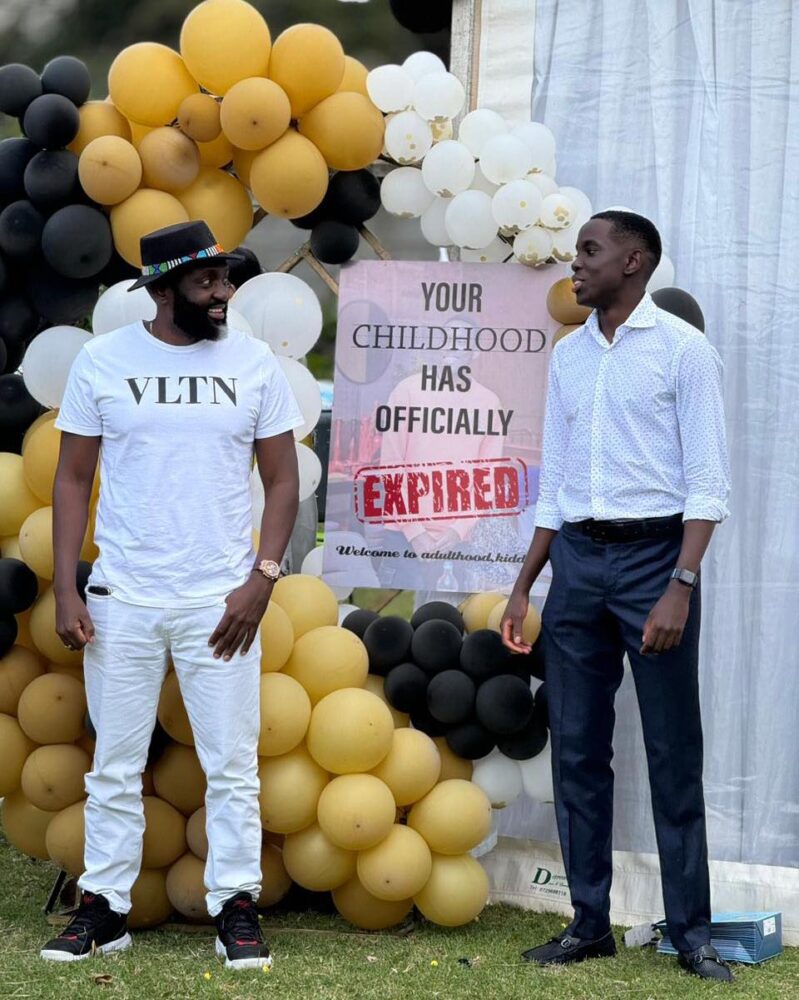 Businessman Mwenda Thuranira recently hosted an extravagant party to celebrate his son Jordan's 18th birthday. Photo: Mwenda Thuranira (Left) and his son Jordan (Right) sharing father-son moments. Photo: Mwenda Thuranira/ Instagram.