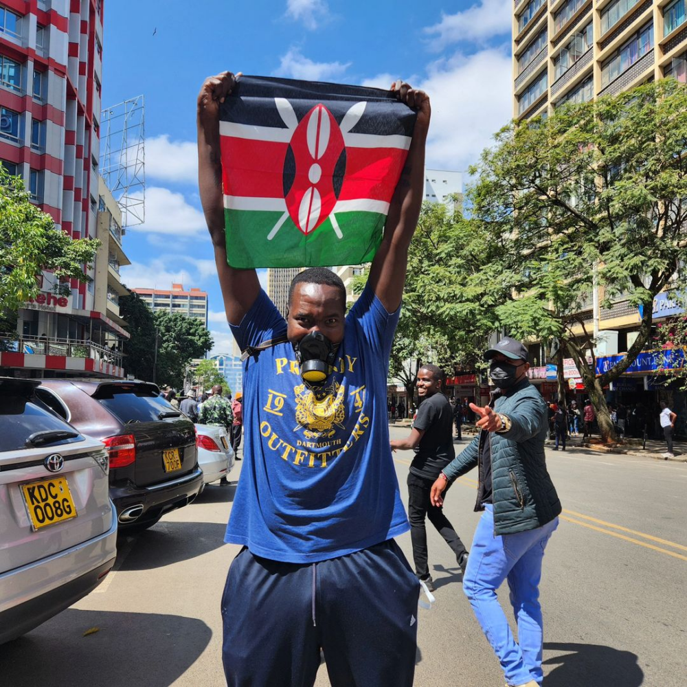 Willis Raburu posted with a caption, "History will remember. Time will tell. These moments will remain immortalised in the Kenyan Psyche. Democracy reigns supreme, and the voice of the people should be heard." Photo: Willis Raburu/Instagram