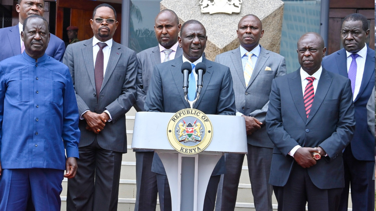 President William Ruto speaking after signing the IEBC Bill at KICC in Nairobi on July 9, 2024. PHOTO/TV47