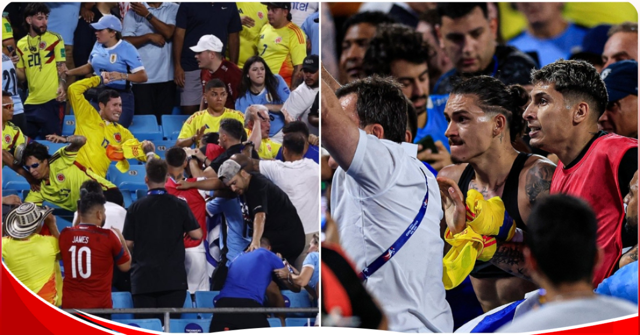 [VIDEO]Nunez throws punches to save family from drunken Colombian fans