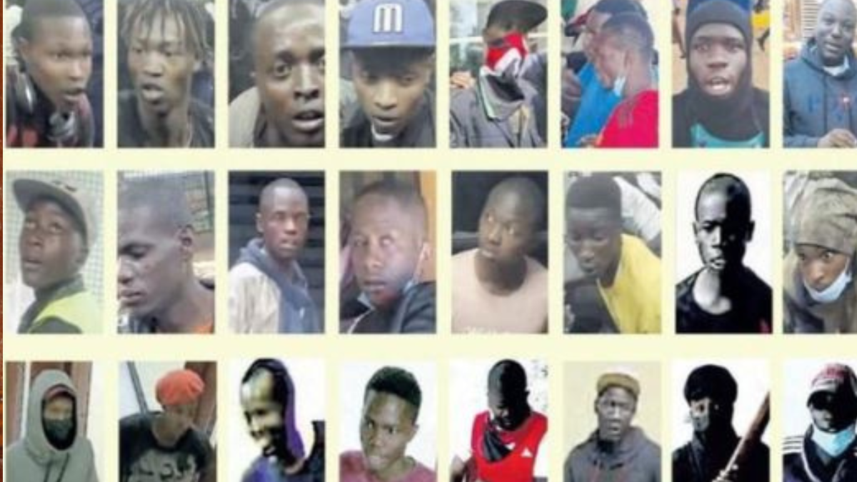 DCI reveals photos of wanted suspects who looted businesses during protests. PHOTO/DCI