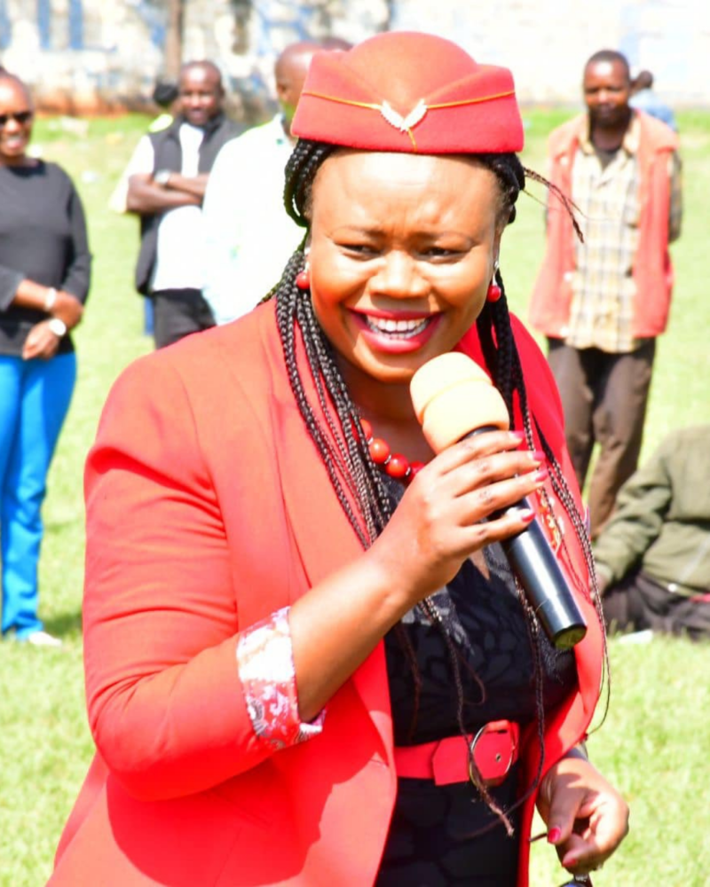 Githunguri member of parliament Gathoni Wamuchomba has hit out at civil servants still in office after they had attained retirement age. Photo: Hon. Gathoni Wamuchomba HSC, MP/ Facebook.