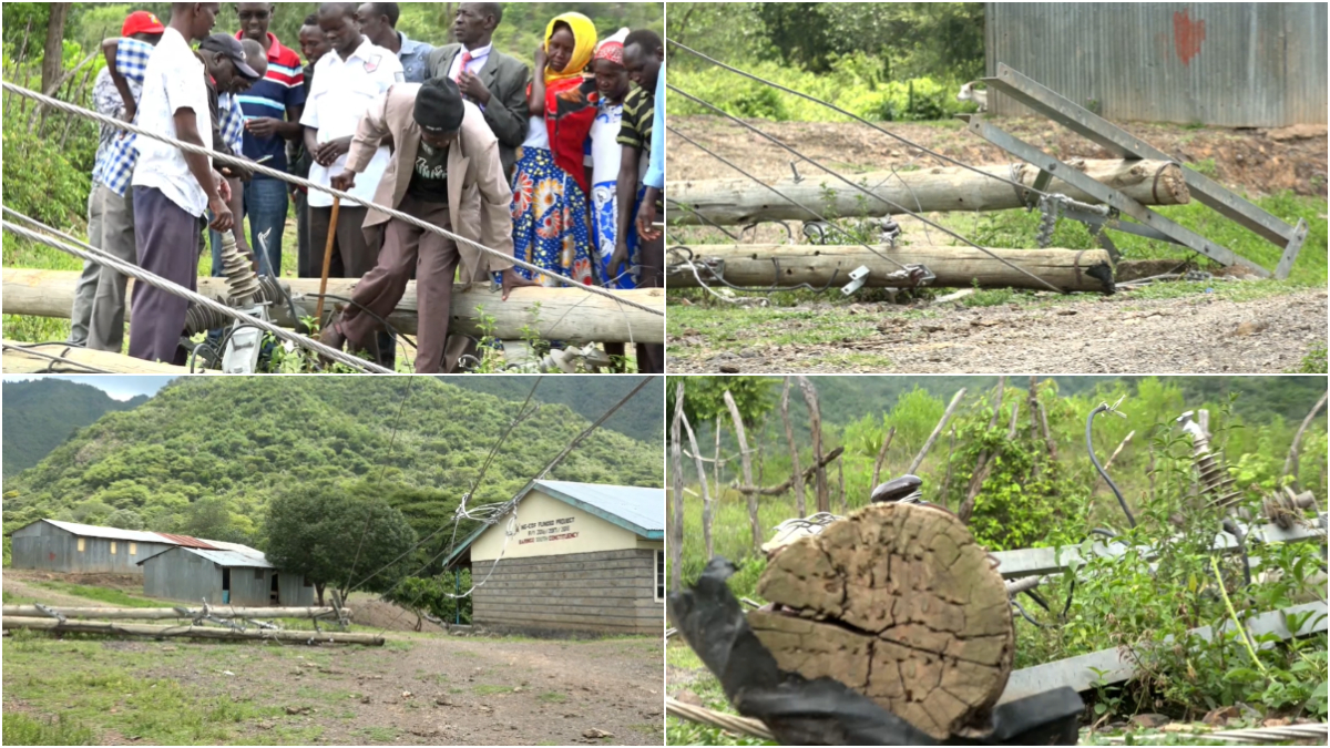 KPLC on the spot as power lines hang dangerously for two years; irked residents issue ultimatum