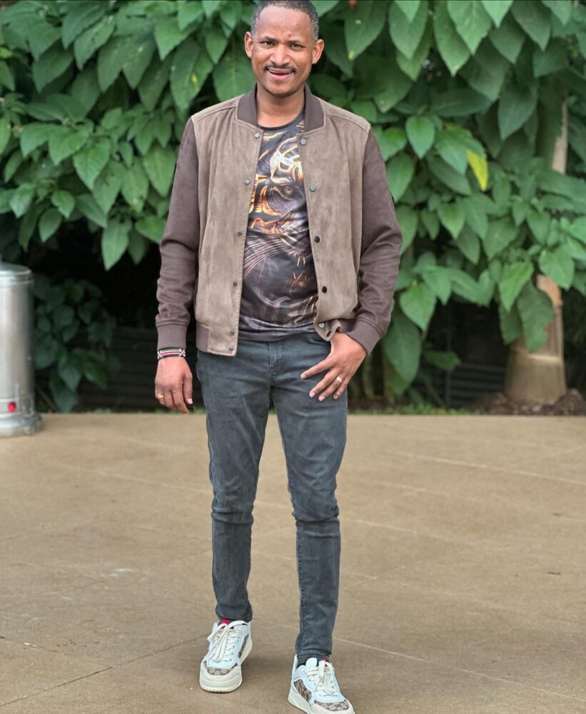 Embakasi East MP Babu Owino, all draped in his swag. Photo: Babu Owino/Instagram