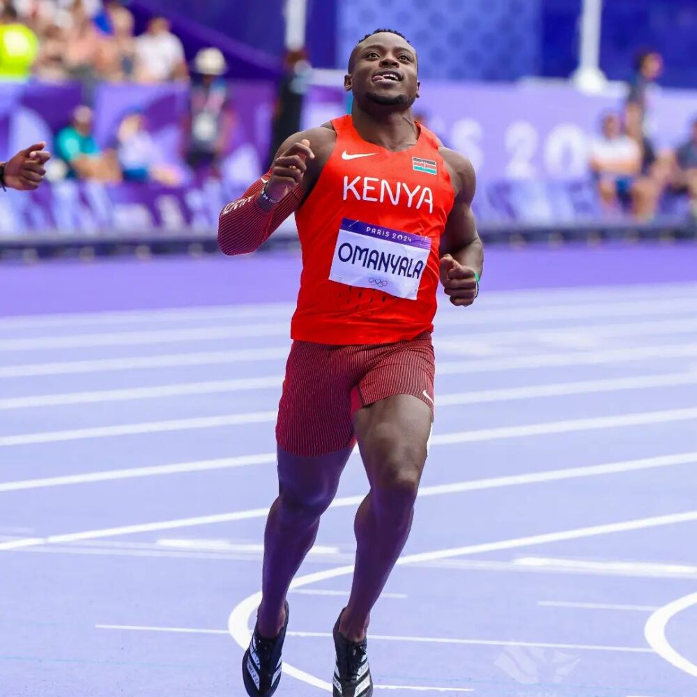 Ferdinand Omanyala in his element at the Paris 2024 Olympic. Photo: Instagram