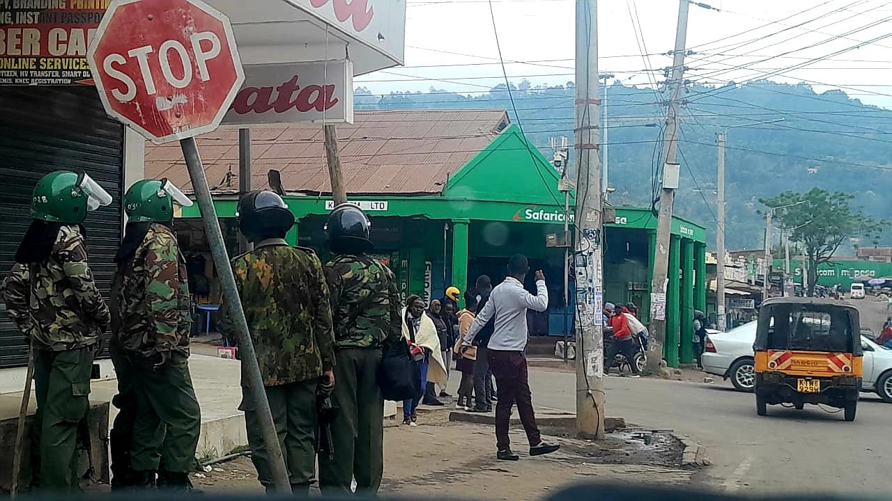 Photos: Road to Machakos County Commissioner’s residence blocked; heavy police presence ahead of ‘Nane Nane’ protests