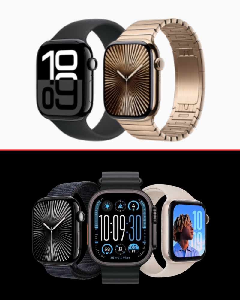 Apple revealed a redesigned Apple Watch with a larger screen, faster charging, and enhanced health features. Photo: Apple Watch Series 10/From Apple.