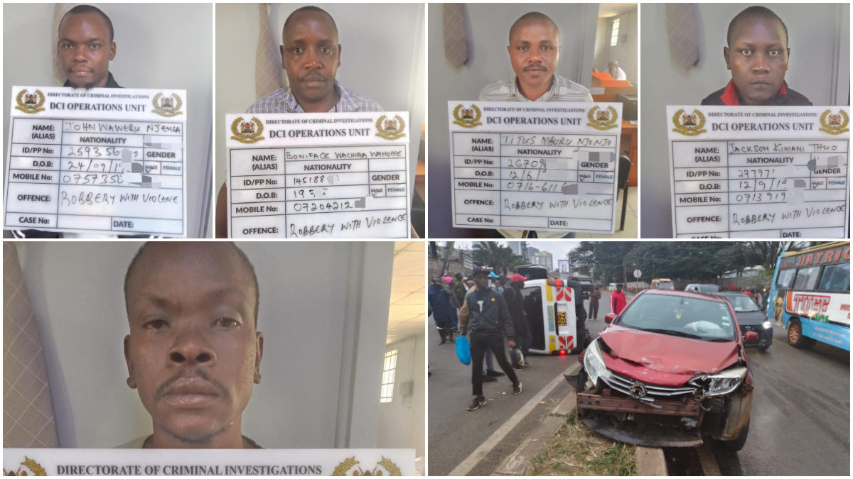 Nairobi police arrest notorious gang of 6 men posing as matatu operators only to rob and kidnap passengers